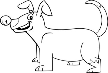 funny cartoon dog comic animal character coloring page