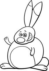 cartoon rabbit or bunny animal character coloring page