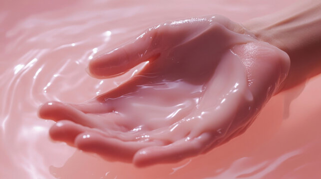 Relaxing hand spa treatment with warm paraffin therapy for soothing and moisturizing skin care