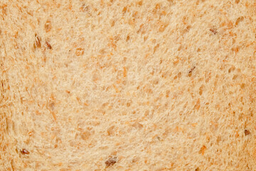 Abstract pattern and texture of brown white bread.Copy space for graphic design or banner background.Bread for breakfast.Food product concept