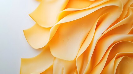 Obraz premium Abstract Image Of Swirled Yellow Cheese Slices