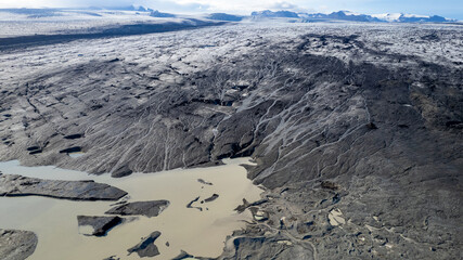 Melting glaciers and shimmering icebergs in a pristine Icelandic natural reserve
