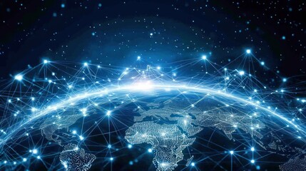 Digital representation of a connected globe.