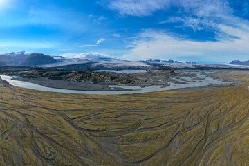 Melting glaciers and shimmering icebergs in a pristine Icelandic natural reserve