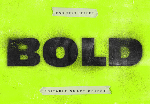 Distressed Text Effect Mockup