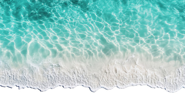 Transparent PNG Ocean Scene with Clear Turquoise Water and Sandy Beach | Stock Photo of Calm Tropical Coastal Shore