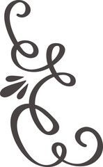 Obraz premium Hand drawn flourish creating a decorative element, enhancing invitations, stationery, and various design projects with its elegant curves and artistic flair
