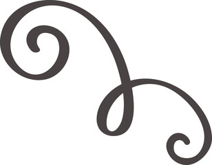 This elegant swirl design creates a sense of movement and sophistication, adding a touch of grace and refinement to any project, evoking a feeling of fluidity and dynamism