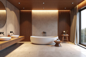 Minimalist Zen Bathroom with Japanese Design