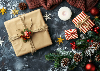 Rustic Christmas Gift Wrapping. Holiday Traditions, Craftsmanship, and Seasonal Warmth