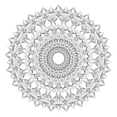 Beautiful floral pattern mandala art isolated on a white background, decoration element for meditation poster, yoga, banner, henna, invitation, cover page, design element mandala art, vector art