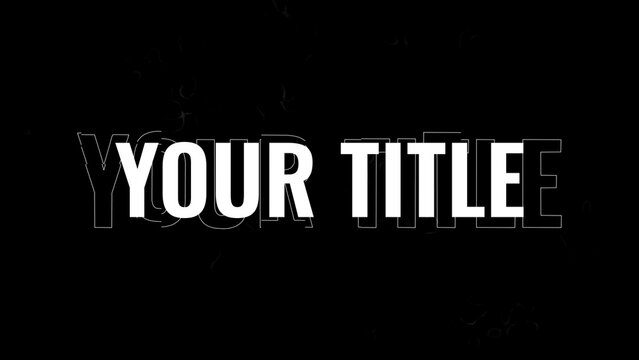 Clean Professional Glitch Text & Title Intro