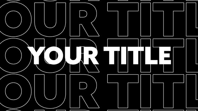 Clean Kinetic Typography Negative Title Intro