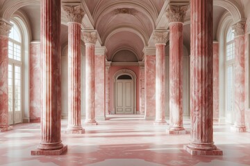 Fototapeta premium Palace interior background columns hall