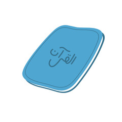 Illustration of the Qur'an with a colored cover 