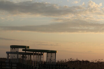 Obraz premium Beautiful sunset image at Dadaepo Beach in Busan