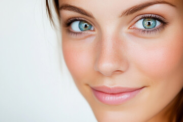 Obraz premium Bright expression of a young woman with captivating eyes