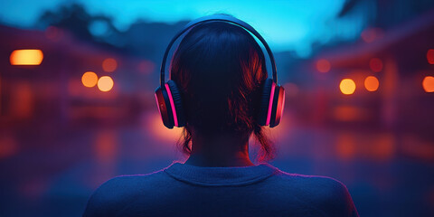 Motivational Morning Wake-Up Call App with Headphones for Energetic Start
