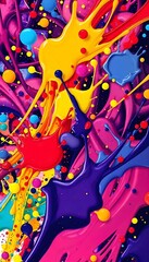 abstract background with splashes of paint
