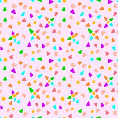 Cute pastel geometric seamless pattern with playful. It is so cute.