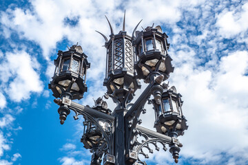 Beautiful lanterns under high blue skies
