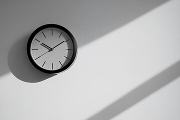 white clock on a wall