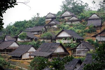 Traditional house of baduy ethnic in Indonesia.