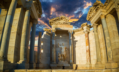 Ruins of the ancient town of Laodikeia is one of the cities of Anatolia in the 1st century BC. Denizli, Turkey.
