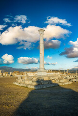 Obraz premium Ruins of the ancient town of Laodikeia is one of the cities of Anatolia in the 1st century BC. Denizli, Turkey. 