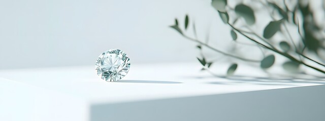 A photograph of a single diamond on a white background