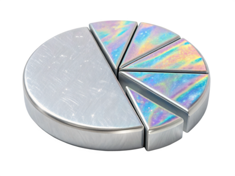 pie chart isolated on transparent background