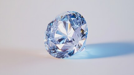 A photograph of a single diamond on a white background