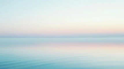 Obraz premium Serene Pastel Sky Meets Calm Ocean Waters