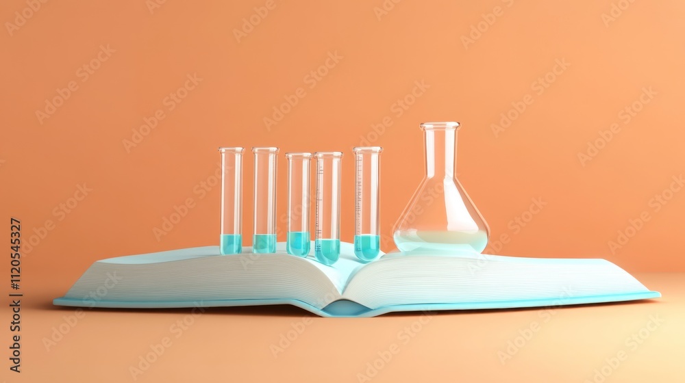 Poster Science Experiments Resting On An Open Book