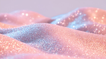 Fototapeta premium glitter texture, shimmering pastel, iridescent flow, sparkling gradient, glossy aesthetic, dreamy elegance, soft shimmer, abstract luxury, glittering design, radiant texture, artistic flow