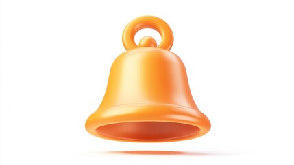 A Shiny Orange Bell Shaped Object Is Shown