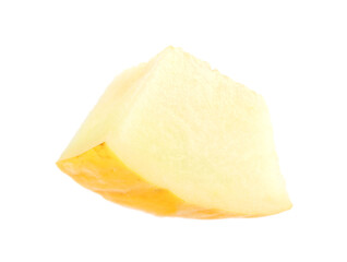 Piece of ripe melon isolated on white