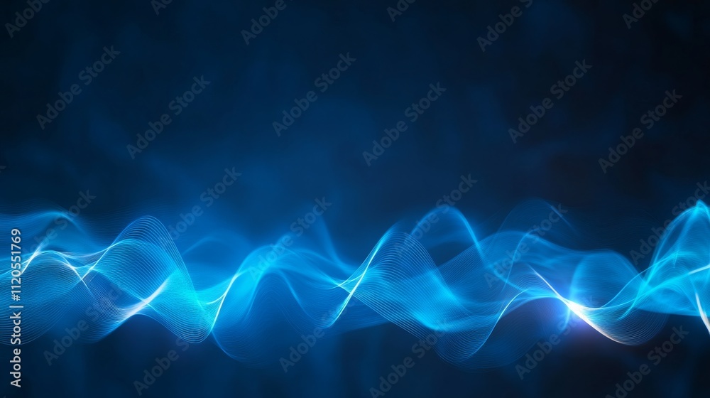 Leinwandbilder a vibrant blue plasma field radiates energy in a starry cosmic expanse, creating a dynamic and capti