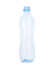 Plastic bottle of water isolated on white