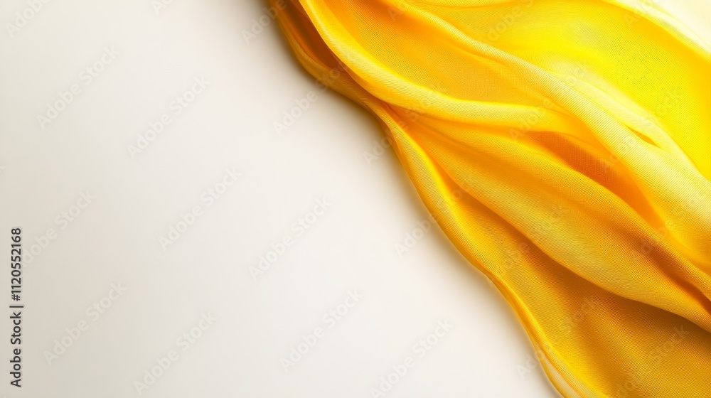 Poster a lemon-yellow triangle on a soft gradient white background symbolizes spring's vitality and provide