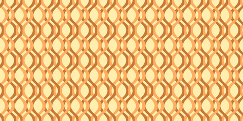 Abstract Geometric Pattern: Seamless Intertwined Curves in Warm Tones