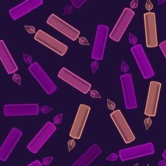 Birthday party seamless candle pattern for wrapping paper and fabrics