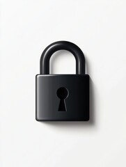 Fototapeta premium padlock icon. Element of cybersecurity icon for mobile concept and web apps. Glyph style padlock icon can be used for web and mobile on white background