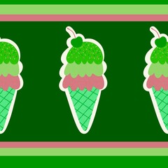 Christmas ice candy seamless ice cream pattern for wrapping paper and fabrics