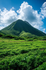 mountain landscape with sky and clouds