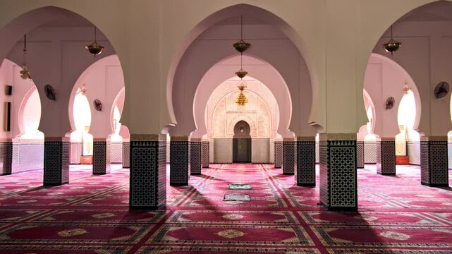 Rissani Morocco, Sahara Desert. The mausoleum of Moulay Ali Cherif. Rissani is where caravans began and desert inhabitants learnt grow dates