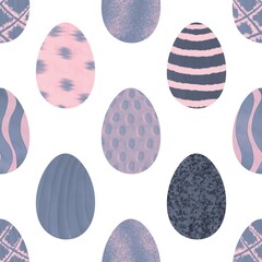 Easter seamless pattern with eggs for wallpaper and fabrics and textiles