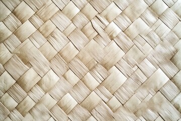 Woven Wicker Texture Wallpaper in Natural Tan