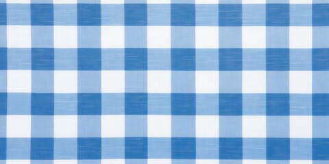 A blue and white checkered tablecloth pattern.