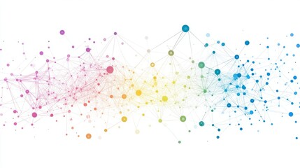 Abstract dot point connect with gradient line and aesthetic Intricate wave line design , internationalization social network or business big data connection technology concept .